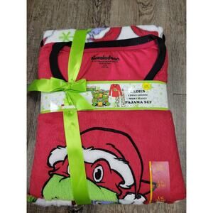 Teenage Mutant Ninja Turtles Red Fleece Christmas Pajama TMNT Sleep Set L 12/14